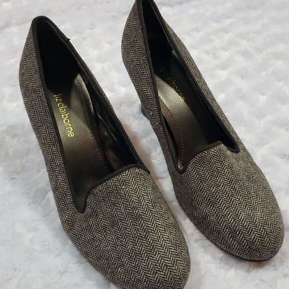 Liz Clairborne Shoes - Liz Clairborne Women Vintage Pumped Heels Slip On Tweed Gray Size 7M